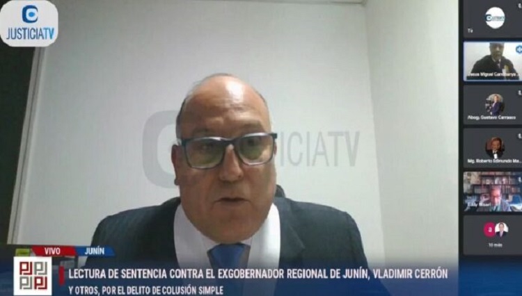 Juez impone cuatro años de prisión efectiva contra ex Gobernador de Junín Vladimir Cerrón por delito de colusión