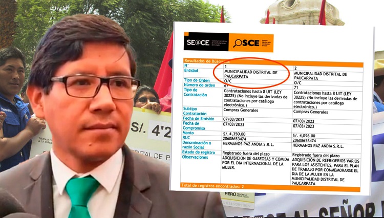 Alcalde de Paucarpata paga favores a dirigente del distrito