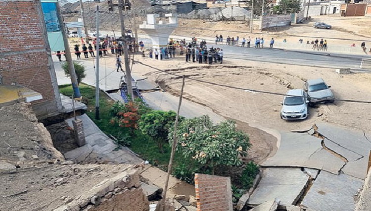 Panamericana Norte se hunde por túnel del megapuerto Chancay