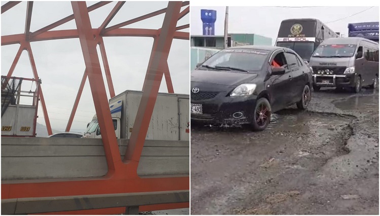 Trujillo: obra mal hecha en Panamericana Norte causa aniegos y tráfico en Moche