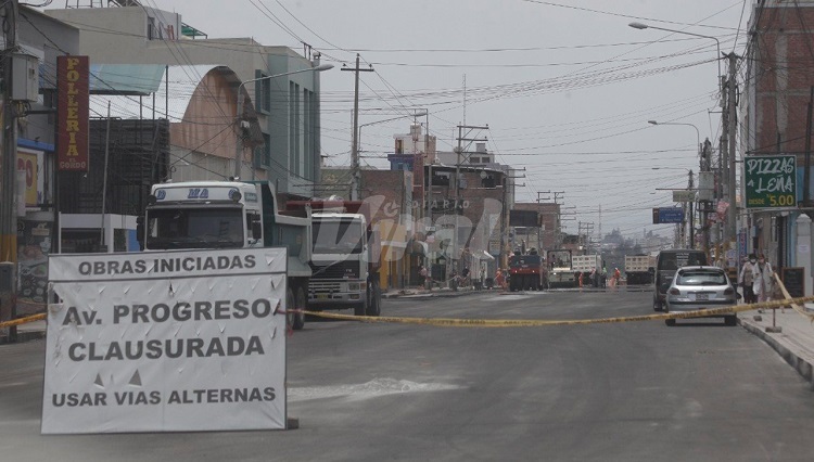 S/630 mil de perjuicio en obra de av. Progreso