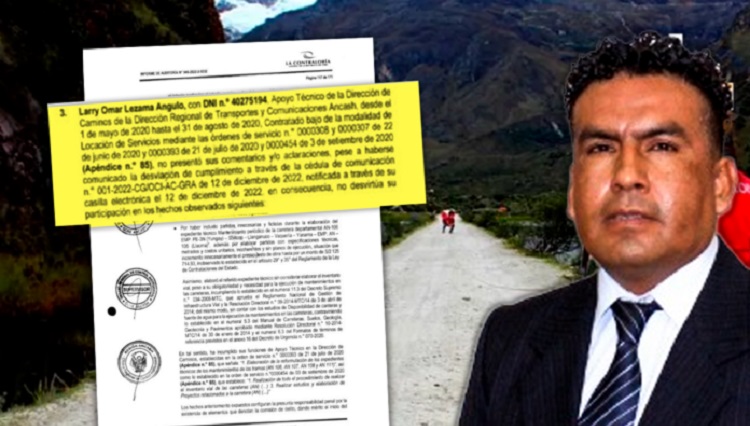 Funcionario Larry Lezama benefició irregularmente a contratista en GORE Áncash y le imputan responsabilidad penal