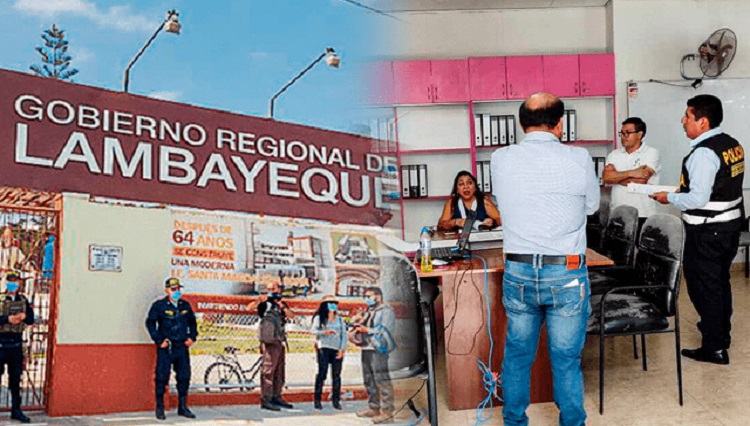 Fiscalía interviene oficinas del Gobierno Regional de Lambayeque por compra de patrulleros