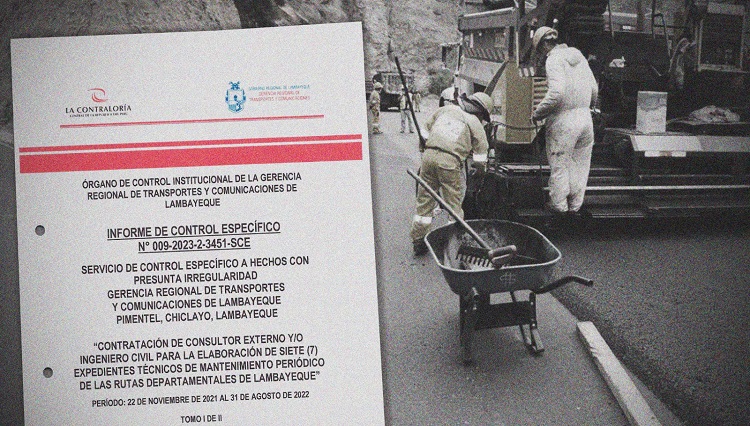 Lambayeque: Gerencia Regional de Transportes pagó por servicios mal ejecutados