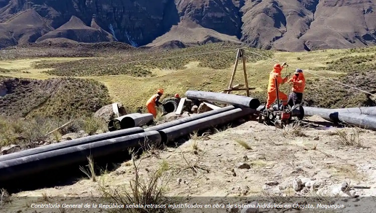 Moquegua: Contraloría advierte retrasos en millonaria obra hídrica para agricultores