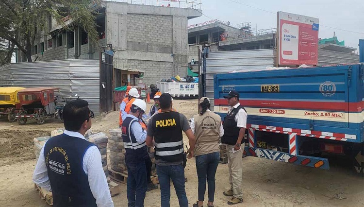 Sullana: Fiscalía de Prevención del Delito realizó acción preventiva en obras públicas