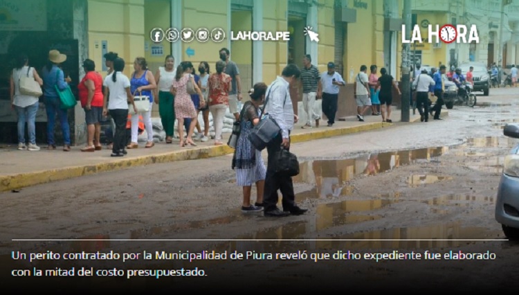 Advierten irregularidades en expediente técnico de las calles del centro de Piura