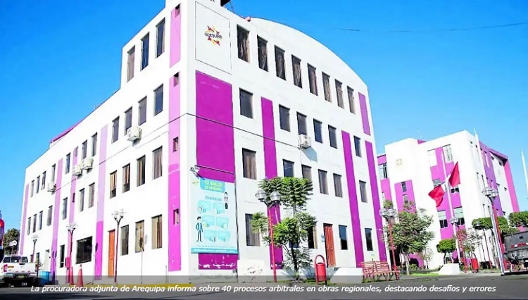Gobierno Regional de Arequipa con 40 procesos arbitrales por la mala elaboración de perfiles técnicos