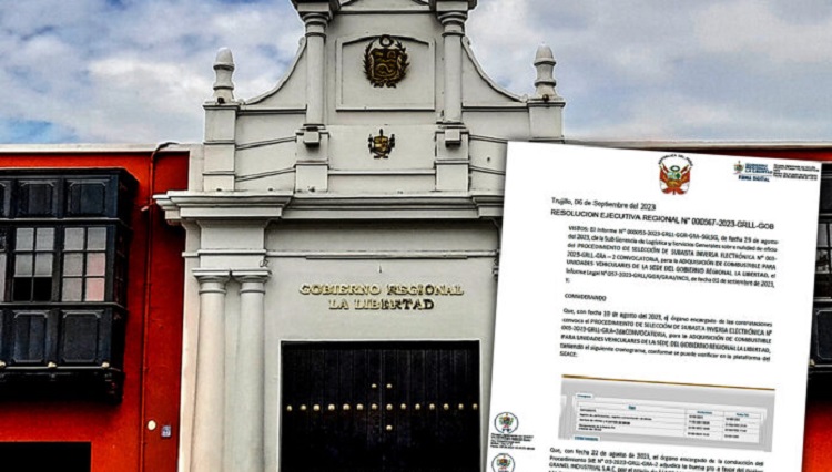 La Libertad: GRLL anula proceso de compra de combustible para unidades vehiculares