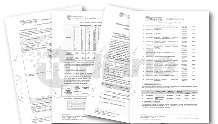 Luego de dos meses del escándalo, el Gorehco declaró desierta licitación de proyecto de riego en Huacrachuco
