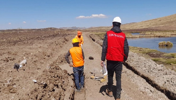 Pasco: Contraloría alerta deficiencias en obra de sistema de riego en Huayllay