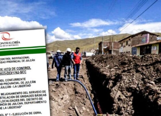 Contraloría: advierten retrasos en proyecto de agua y saneamiento en 6 caseríos de Julcán