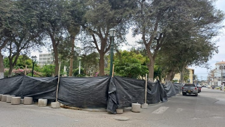 Obra de la Plaza de Armas de Piura paralizada tras la espera de un adicional