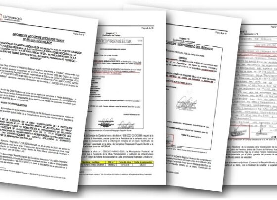 Consorcio ganó licitación con documentación falsa para ejecutar obra del Gorehco por S/ 5.7 millones