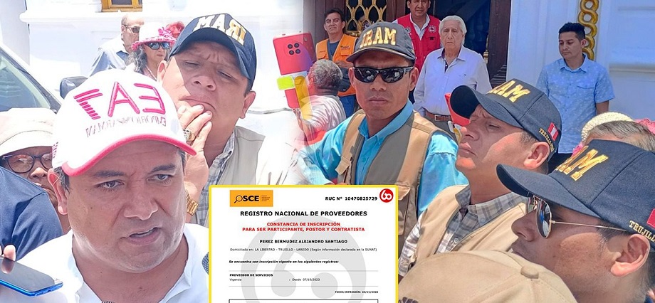 Municipalidad de Trujillo paga S/ 18 mil a seguridad del alcalde que no podía contratar con el Estado