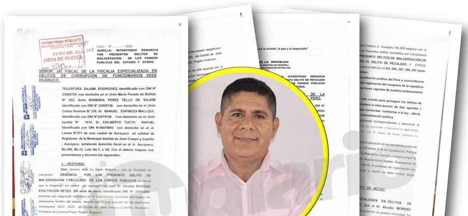 Alcalde de Aucayacu en la mira por compra de materiales de construcción de tienda que sería de su hermano