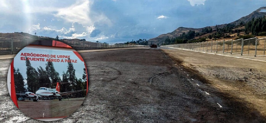 Pataz: denuncian que consorcio que ejecuta aeródromo de Urpay cobró más del 90% y obra está abandonada