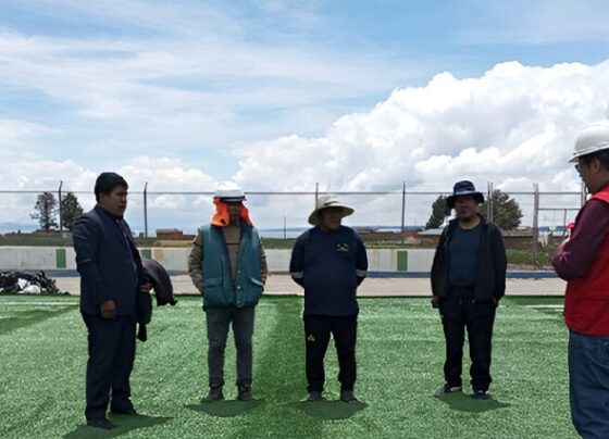 Contraloría advierte irregularidades en compra e instalación de Grass sintético en estadio de Yunguyo