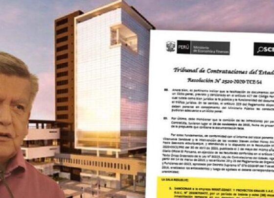 Gestión de César Acuña otorga buena pro de millonaria obra a consorcio formado por empresa sancionada por el TCE