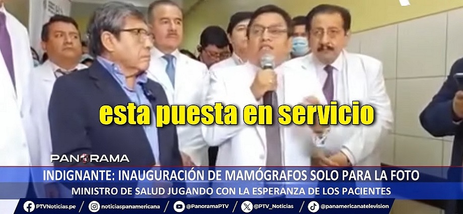 ¡Exclusivo! inauguración de mamógrafos solo para la foto: ministro de salud jugando con la esperanza de los pacientes (Video)