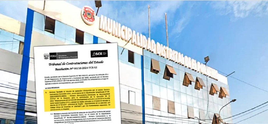 Municipalidad de El Porvenir: Tribunal de Contrataciones anula buena pro al Consorcio Libertad por irregularidades