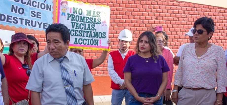 Lambayeque: Obras de reconstrucción en colegios permanecen paralizadas, alerta Jessica Córdova
