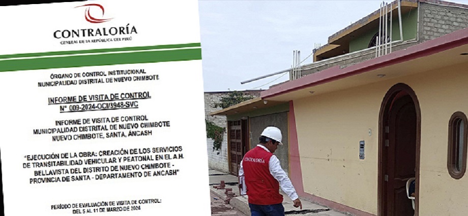 Nuevo Chimbote: alertan deficiencias en obra de pistas y veredas de S/3.3 millones