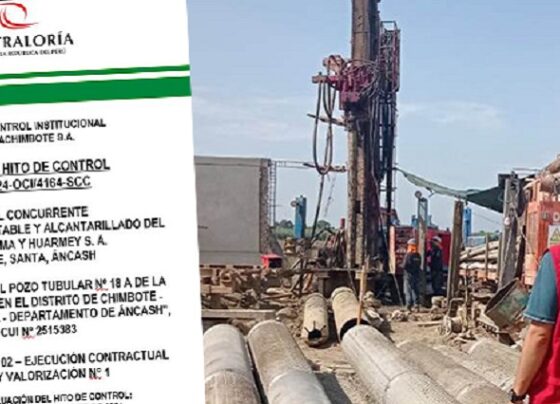 Contraloría alerta riesgos en la calidad de obra de nuevo pozo tubular de Sedachimbote