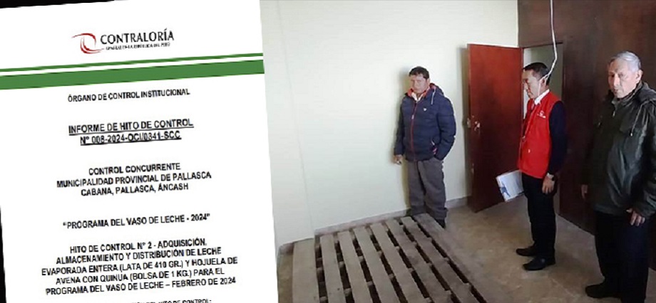 Pallasca: Contraloría alerta sobre situaciones adversas en el Vaso de Leche