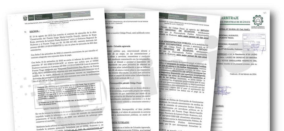Procuraduría Anticorrupción denuncia al Gorehco por caso del puente Tingo María – Castillo Grande