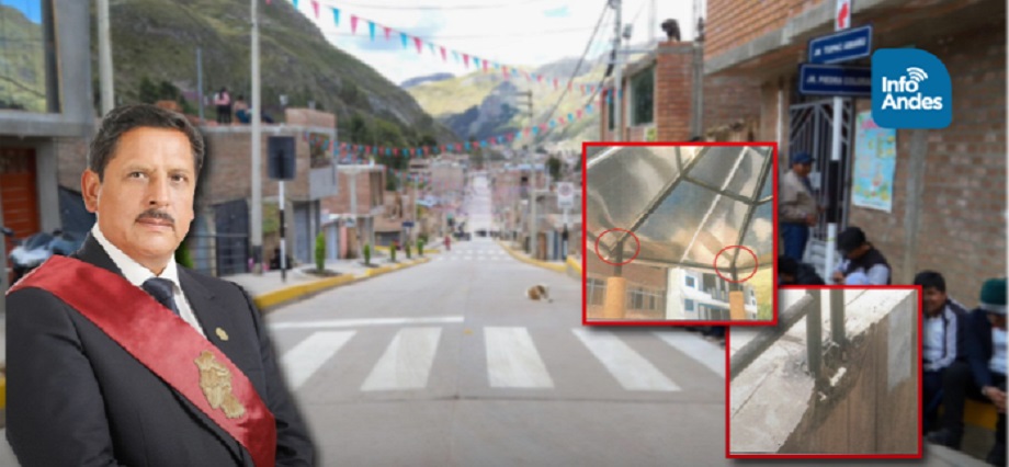 Huancavelica: Leoncio Huayllani entregó obra de Pucarumi con deficiencias en la construcción de veredas y barandas