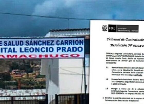 Tribunal de OSCE corrige licitación en Hospital de Huamachuco y adjudica compra de ecógrafo a empresa Médica Innovadora