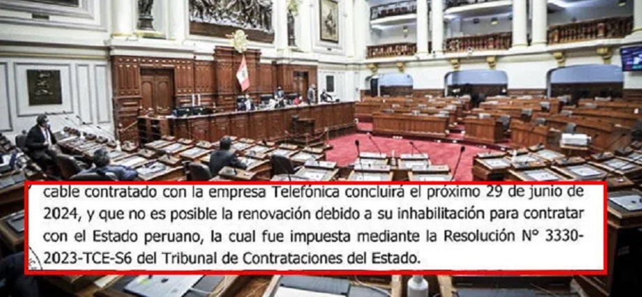 Congreso recorta contrato con Telefónica para servicio de cable