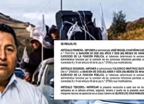 Exfuncionarios involucrados en pagos irregulares a alcalde de Carabamba por alquiler de camionetas fueron inhabilitados