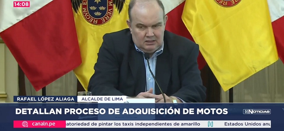 López Aliaga responsabiliza a Pana Autos por sobrecosto de motos y evaluará demandarlos