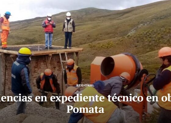 Deficiencias en expediente técnico en obra de Pomata