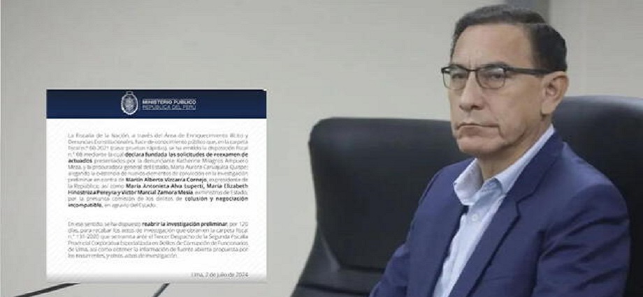 Fiscalía reabre investigación contra Martín Vizcarra por compra de pruebas rápidas para COVID-19