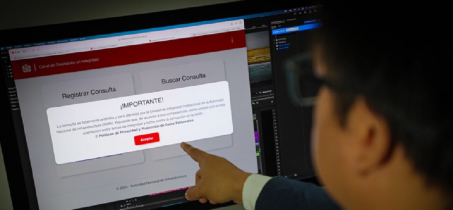 La Autoridad Nacional de Infraestructura implementa canal de orientación en integridad
