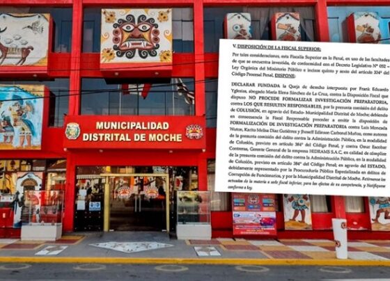 Fiscalía Superior ordena investigar a exfuncionarios de municipio de Moche por coimas