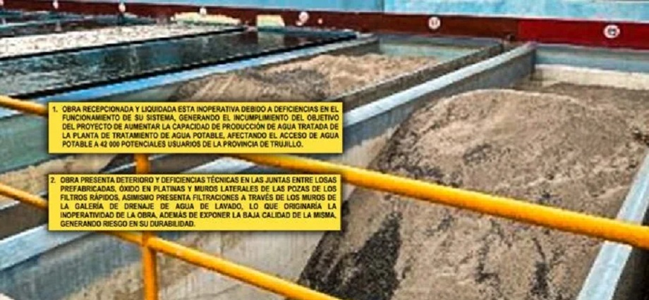 La Libertad: Chavimochic pagó por obras inservibles en Planta de Tratamiento de Agua Potable