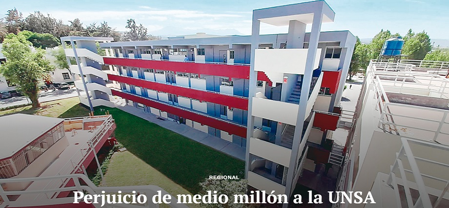 Perjuicio de medio millón a la Universidad Nacional San Agustín