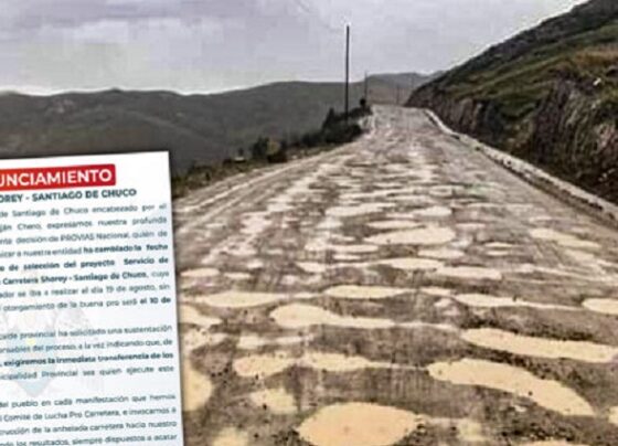 Provias Nacional retrasa otorgamiento de buena pro para mejorar carretera Shorey – Santiago de Chuco