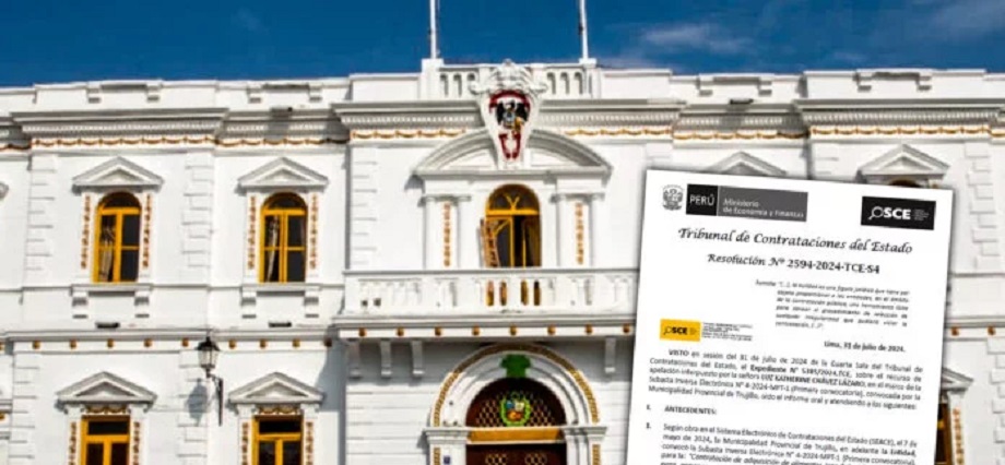 Trujillo: TCE anula licitación de la MPT por error en bases integradas