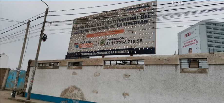 Ausencia de profesionales claves en construcción de obra del Gore La Libertad