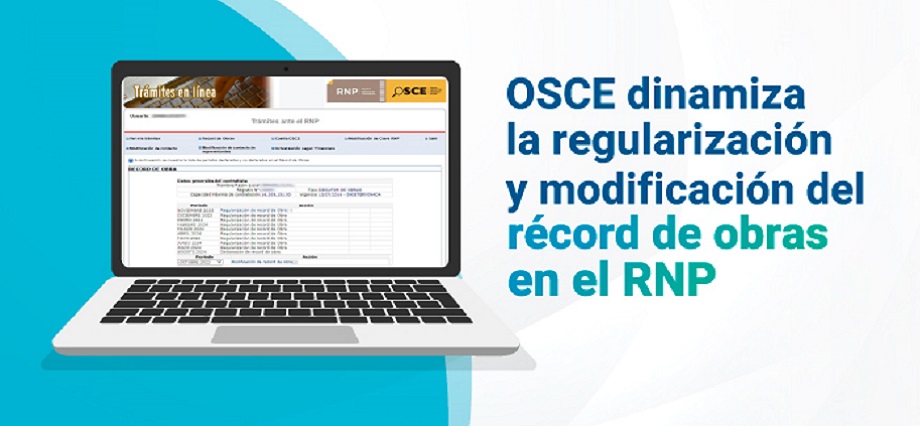 OSCE dinamiza la regularización del récord de obras en el RNP
