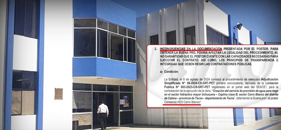 Consorcio con serias incongruencias ganó buena pro del PET