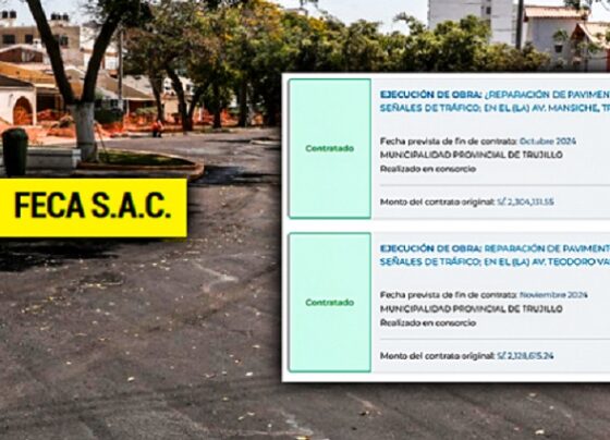 Aparece otra empresa que solo ha contratado con la Municipalidad de Trujillo: también ganó contrato para pistas