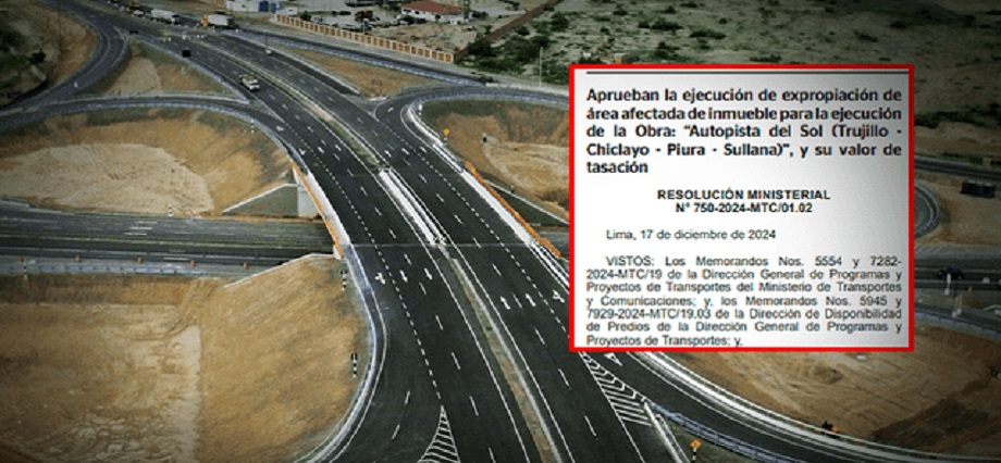 Nueva Autopista del Sol unirá Trujillo, Chiclayo y Piura: aprueban expropiación de terreno valorizado en casi S/100.000