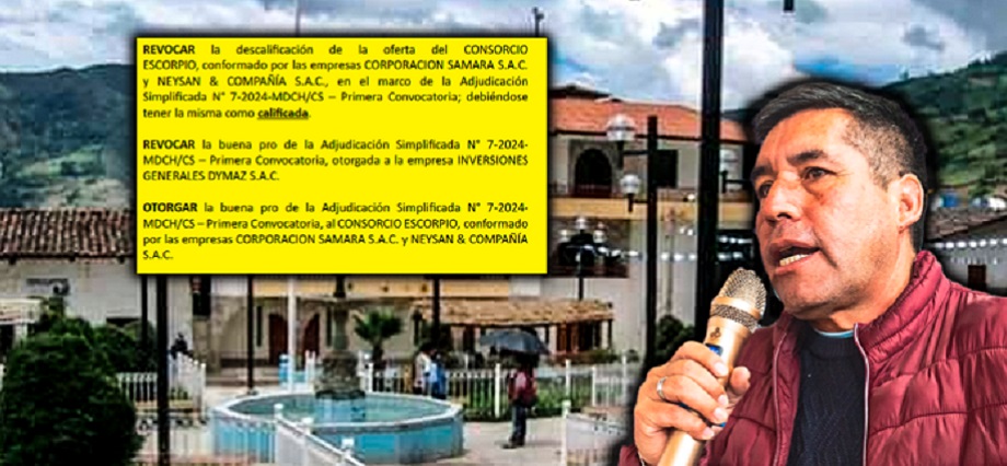TCE revoca buena pro otorgada por Municipalidad de Chillia a Inversiones Generales Dymaz