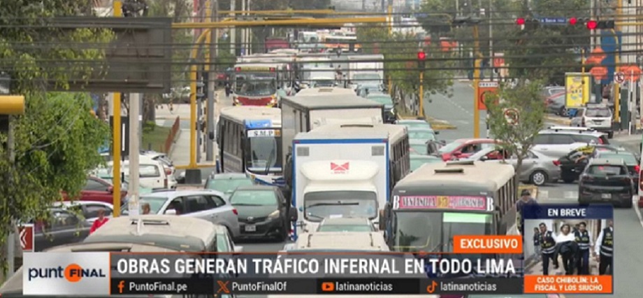 Tráfico en Lima: Obras colapsan calles y solo 2 municipalidades ejecutaron hasta el 80% del presupuesto